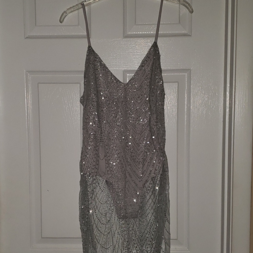 Silver Glitter Dress